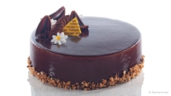 Chocolade mousse taartje afbeelding