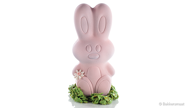 Paashaas roze (ca. 21 cm) wit